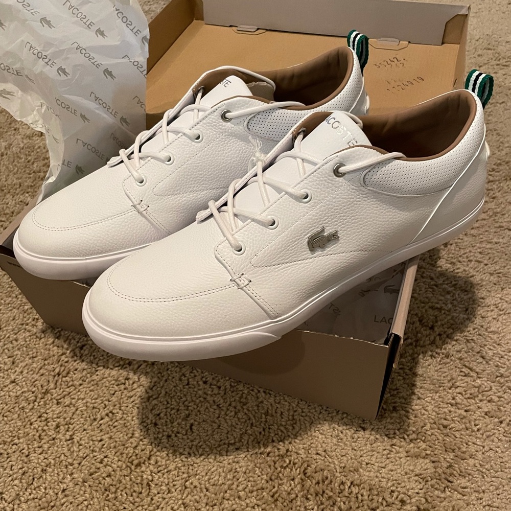 Men’s Lacoste Bayliss White Shoes - Picture 1 of 6